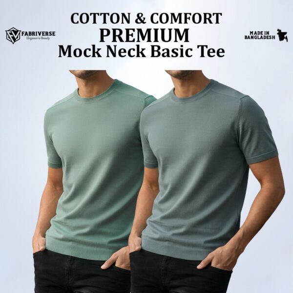 Premium Mock Neck (Mint-Pastle)