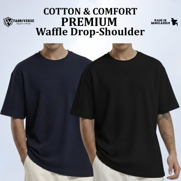 Premium Waffle Drop (Navy-Black)