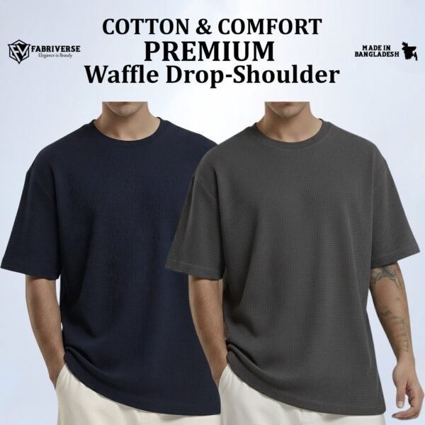 Premium Waffle Drop (Navy-Silver)