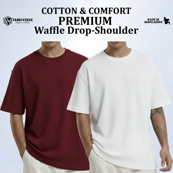 Premium Waffle Drop (Maroon-White)
