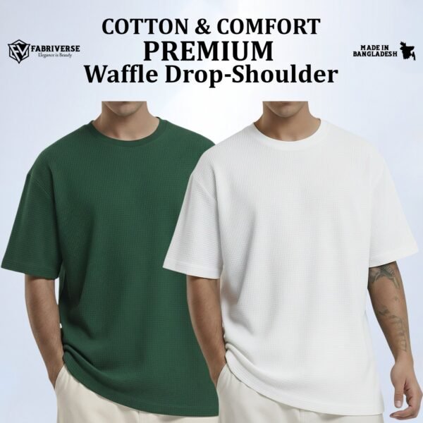 Premium Waffle Drop (B.Green-White)