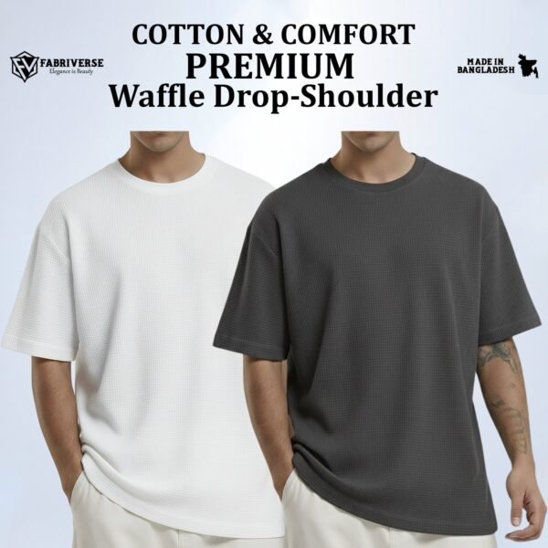 Premium Waffle Drop (White-Silver)