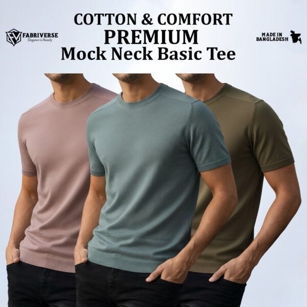 Premium Mock Neck (Mint-Pastle-Boil Olive)
