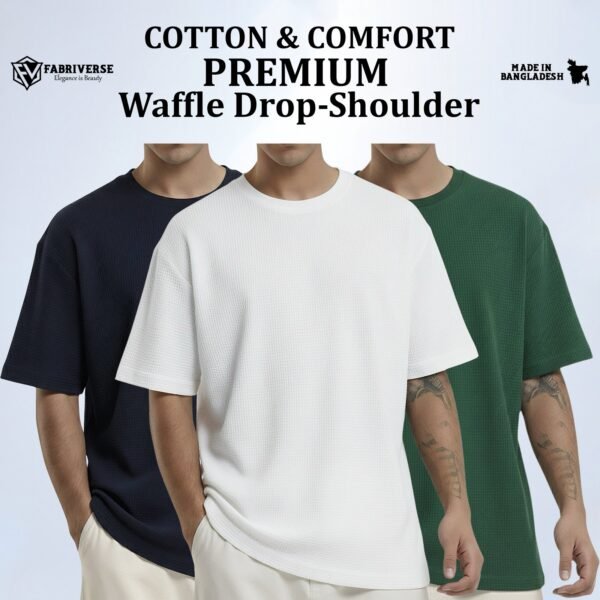 Premium Waffle Drop (Navy-White-B.Green)