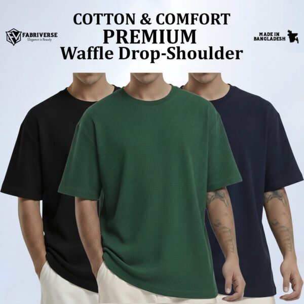 Premium Waffle Drop (Black-B.Green-Navy)