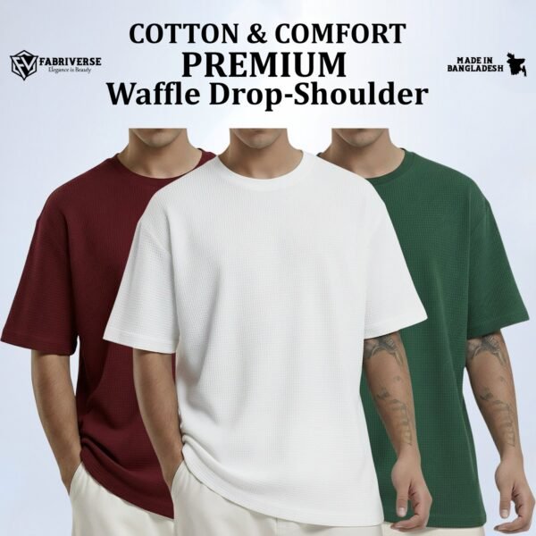 Premium Waffle Drop (Maroon-White-B.Green)