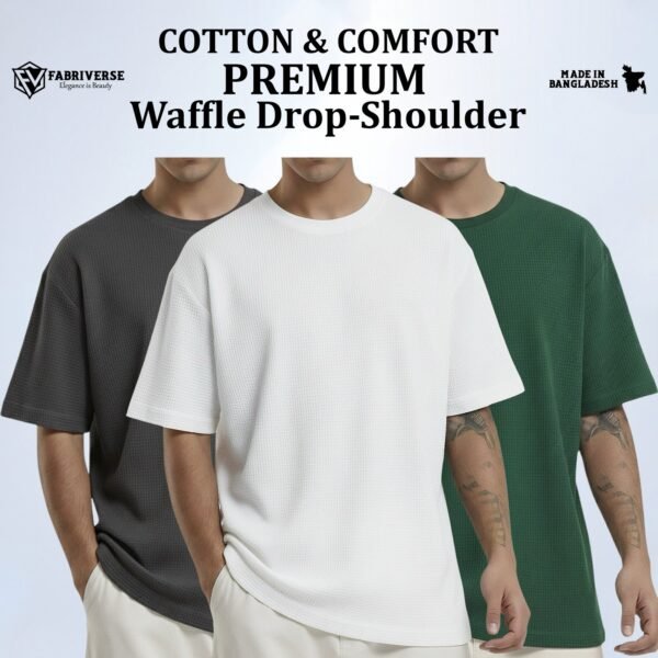 Premium Waffle Drop (Silver-White-B.Green)