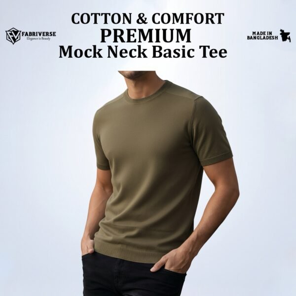 Premium Mock Neck (Boil Olive)