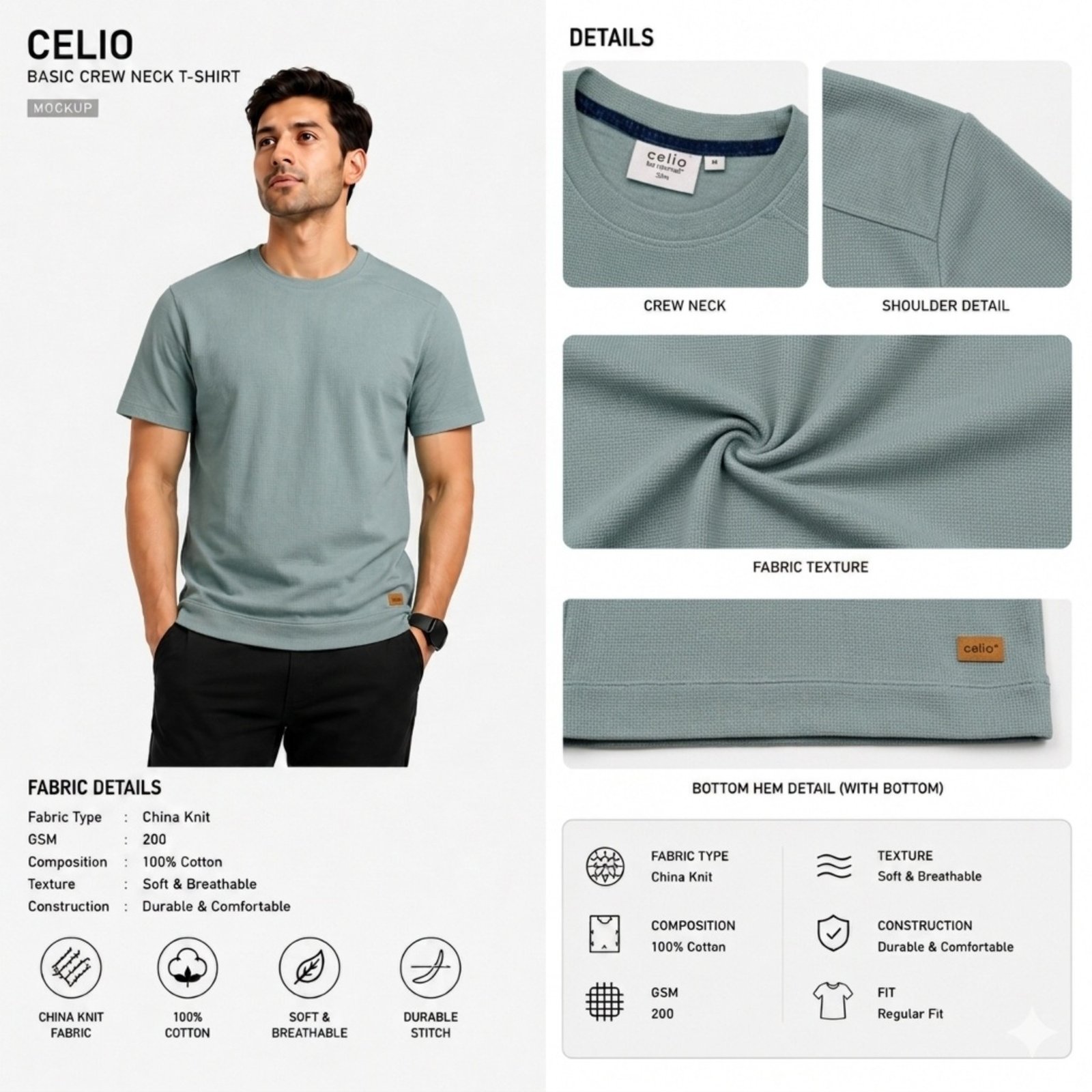 Premium Mock Neck (Pastle)
