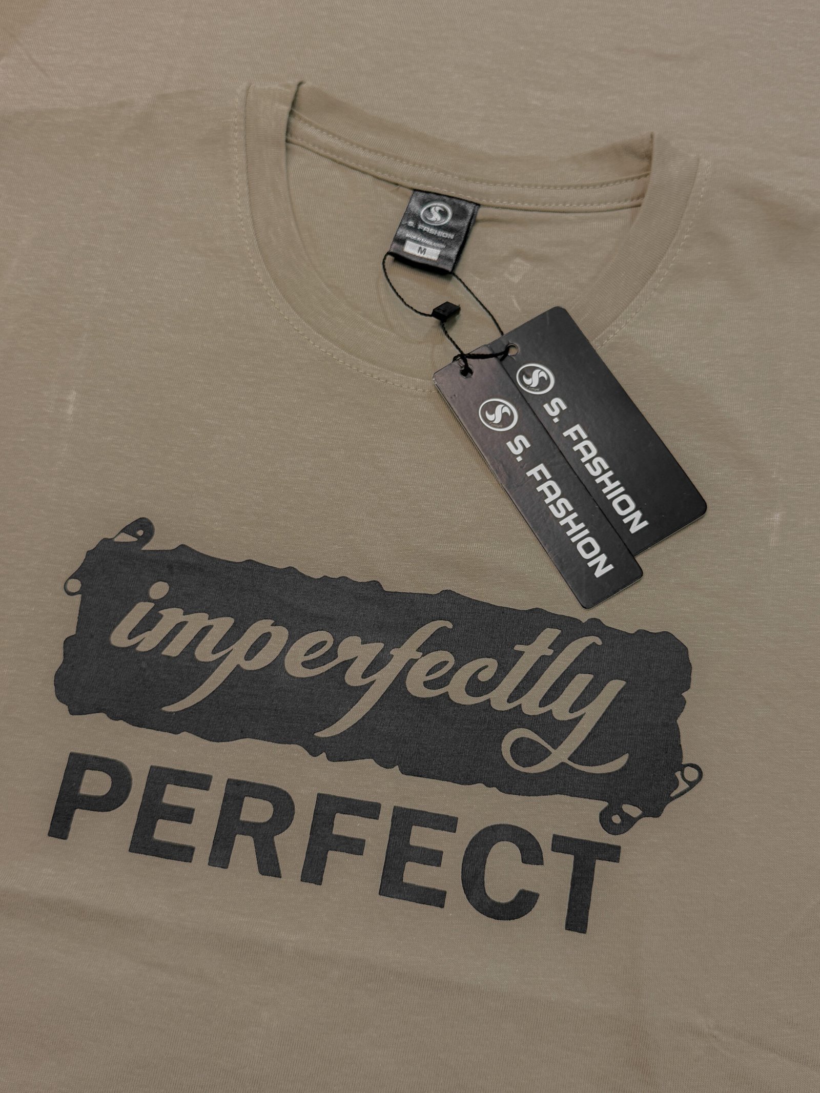 Printed Basic T-Shirt (Biscuit) - Image 2