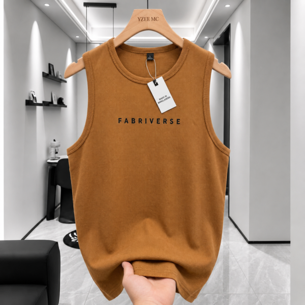 Premium Waffle Tank Top (Brown)