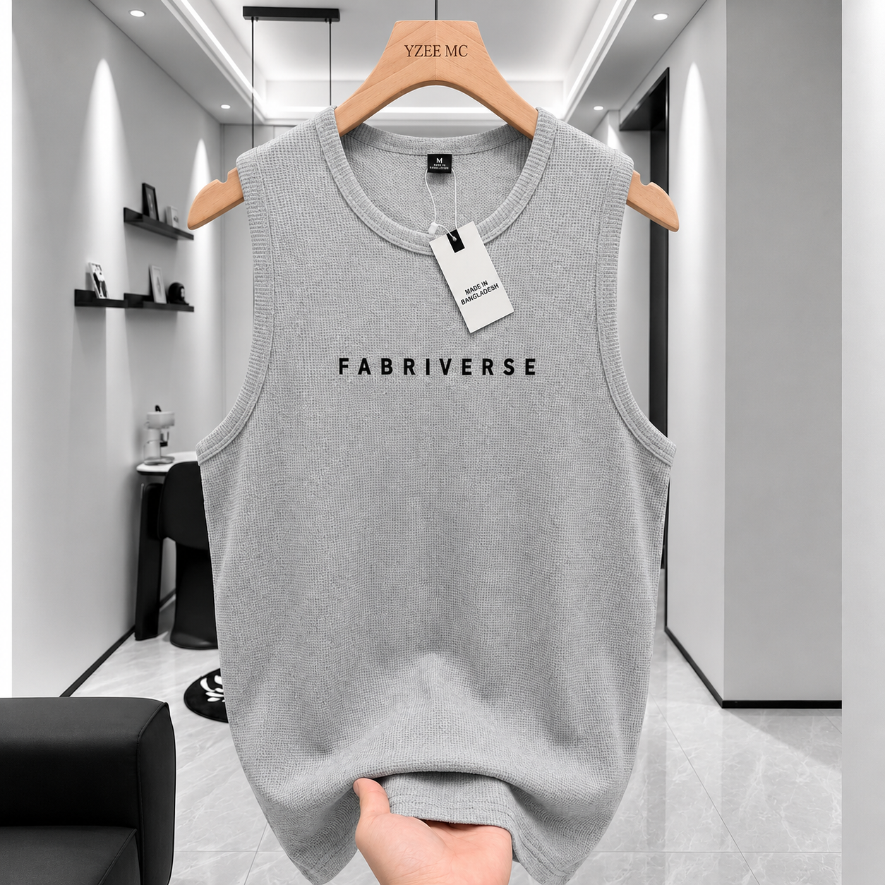Premium Waffle Tank Top (Pearl White)