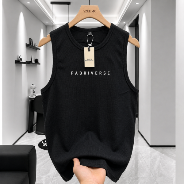 Premium Waffle Tank Top (Black)