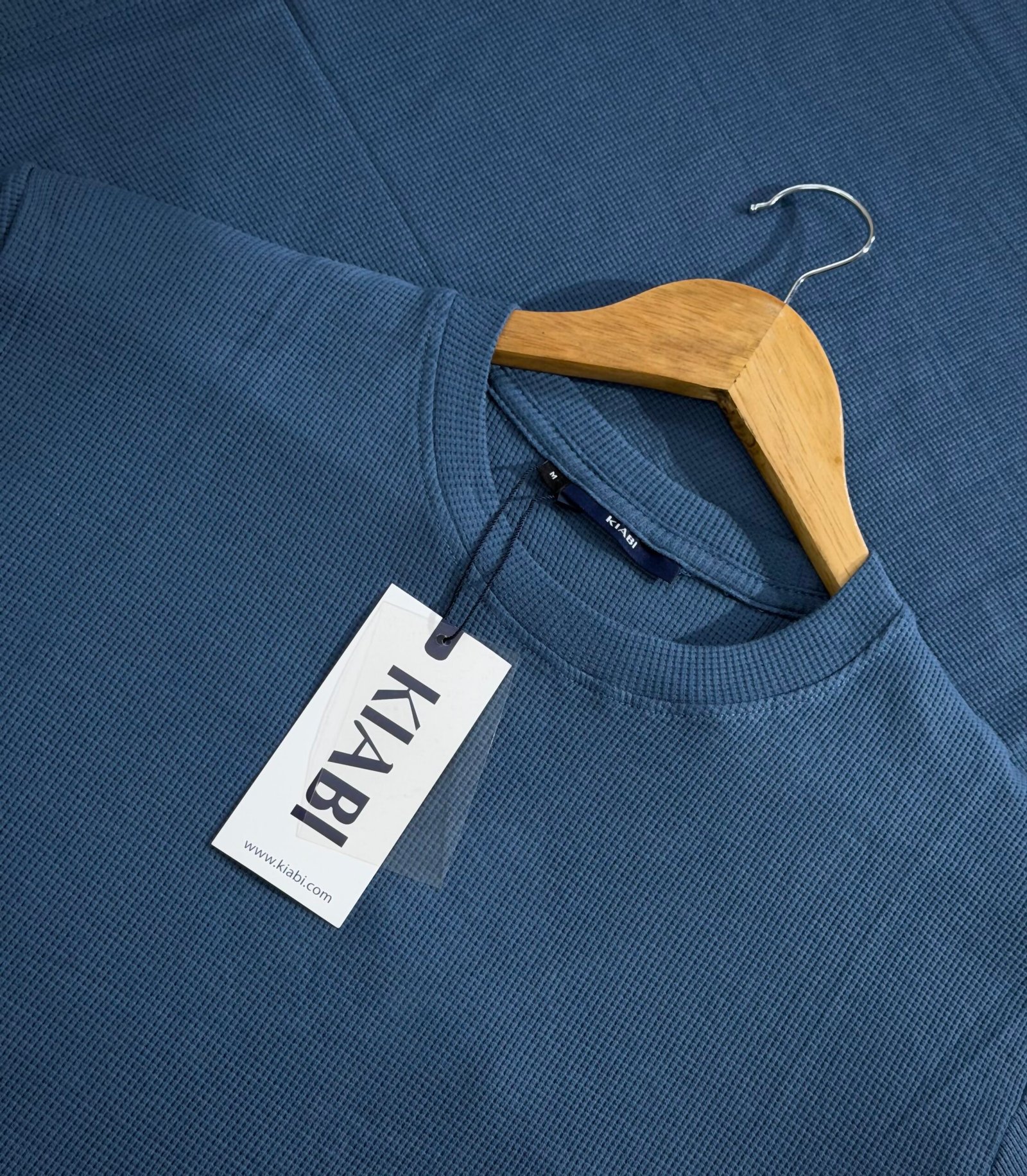 Waffle full sleeves (Petrol-Blue) - Image 2
