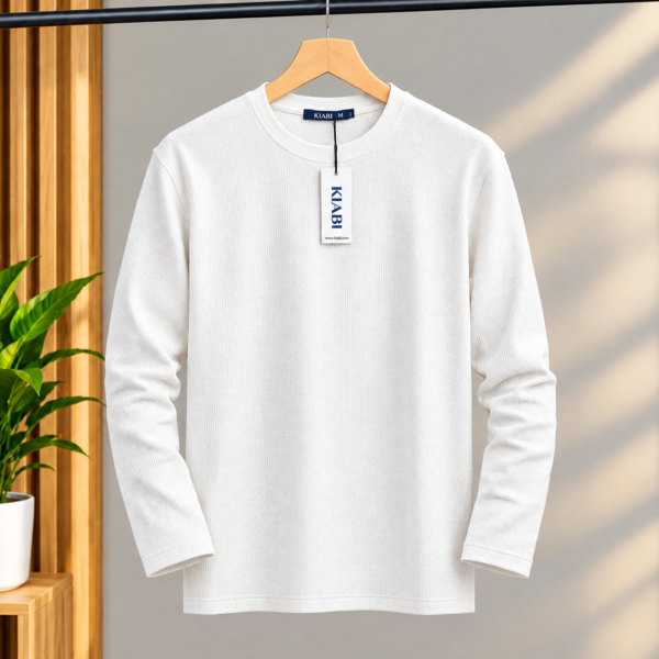 Waffle full sleeves (White)