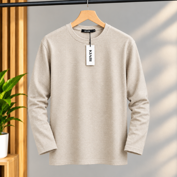 Waffle full sleeves (Cream)